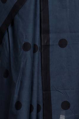 Dots print printed  cotton ethnic saree for woman 4