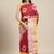 Red Bandhani Art Silk Saree With Zari Border