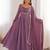 Elegant mauve fox blooming georgette flared anarkali gown with dupatta