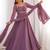Elegant mauve fox blooming georgette flared anarkali gown with dupatta