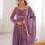 Elegant mauve fox blooming georgette flared anarkali gown with dupatta