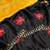 Black rangoli silk embroidery work party wear designer saree