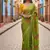 Green rangoli silk embroidery work party wear designer saree