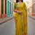 Yellow rangoli silk embroidery work party wear designer saree