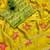 Yellow rangoli silk embroidery work party wear designer saree