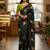 Black rangoli silk embroidery work party wear designer saree
