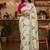 Cream rangoli silk embroidery work party wear designer saree