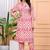 Women's Rayon Printed Ethnic Kurti With Printed Pant Set