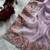 Lavender Color  Embroidery with beautiful peacock & floral motifs Work Moss Chiffon Saree 