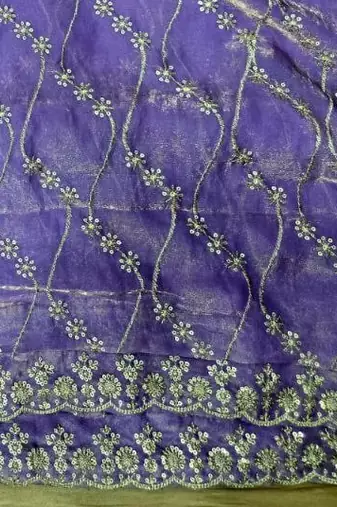 Light Purple Color Sequence Emrodairy Work sattin Saree