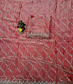 Pink Color Sequence Emrodairy Work sattin Saree