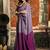 Lavender mal cotton contrast pallu fancy tassels saree