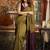 Olive mal cotton contrast pallu fancy tassels saree