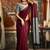 Maroon mal cotton contrast pallu fancy tassels saree