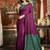Magenta mal cotton contrast pallu fancy tassels saree
