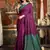 Magenta mal cotton contrast pallu fancy tassels saree