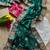 Emerald Color Heavy golden Embroidery And Zarkhan diamond Work Silk Saree