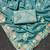 Teal Color Thred work silk  Saree