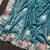 Teal Color Thred work silk  Saree