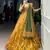Mustard Foil Printed Tasar Silk Lehenga Choli with Dupatta