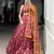 Wine Foil Printed Tasar Silk Lehenga Choli with Dupatta