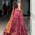 Wine Foil Printed Tasar Silk Lehenga Choli with Dupatta
