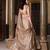 Beige Plain Gold Crush Lehenga Choli with Embroidered Dupatta