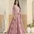 Pink faux georgette heavy thread embroidery with sequins work salwar kameez