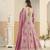 Pink faux georgette heavy thread embroidery with sequins work salwar kameez
