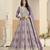 Purple faux georgette heavy thread embroidery with sequins work salwar kameez