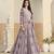 Purple faux georgette heavy thread embroidery with sequins work salwar kameez
