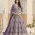 Purple faux georgette heavy thread embroidery with sequins work salwar kameez