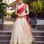 Cream Zari Woven Jacquard Chex Lehenga Choli with Dupatta