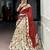 Cream Foil Printed Tasar Silk Lehenga Choli with Dupatta