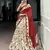Cream Foil Printed Tasar Silk Lehenga Choli with Dupatta