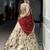 Cream Foil Printed Tasar Silk Lehenga Choli with Dupatta