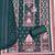 Elegant green baroque floral printed unstitched salwar suit with dupatta