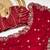 Red Color Embroidery Front & Back With sleeves With Heavy Original Mirror Georgette Saree