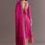 Pink color chinnon silk embroidery work gown