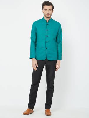 Rama green coton straight plain jodhpuri for men's 1