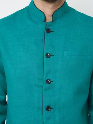 Rama green coton straight plain jodhpuri for men's 5