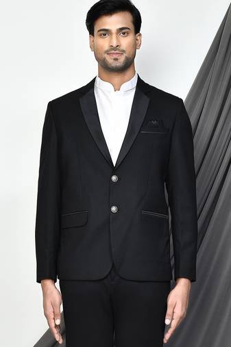 Black colour men's coat