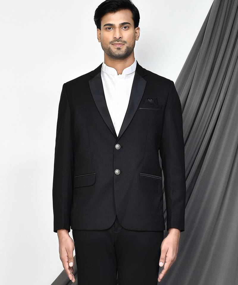 Black colour men's coat