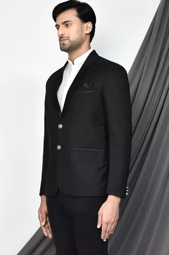 Black colour men's coat