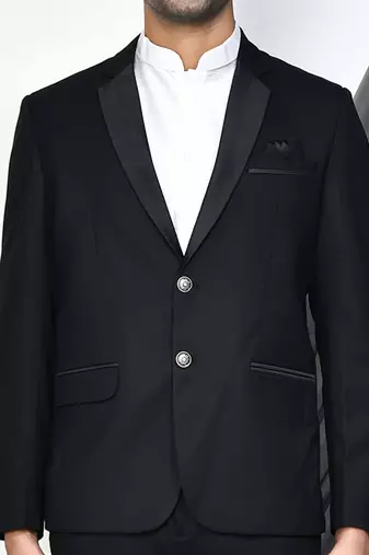 Black colour men's coat