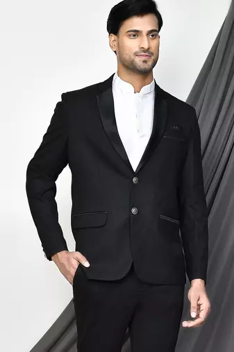 Black colour men's coat