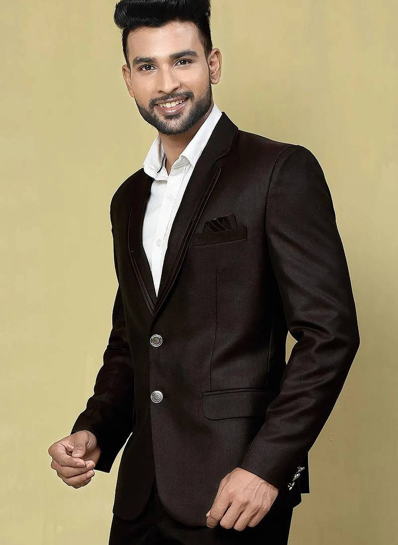 Burgundy colour men's coat