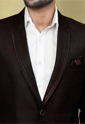 Burgundy colour men's coat 4