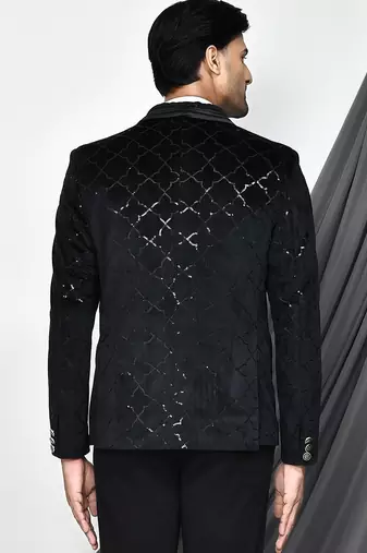 Black colour men's coat