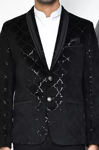 Black colour men's coat